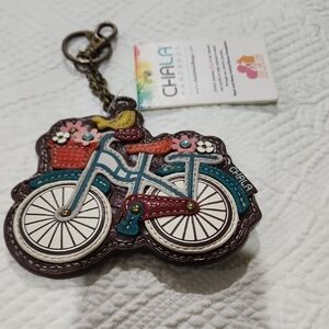 Chala  Brown Woven Key Coin Bike Bag